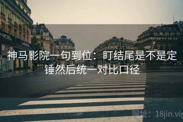 神马影院一句到位：盯结尾是不是定锤然后统一对比口径